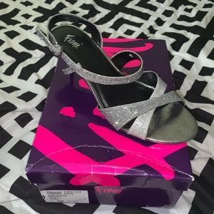 Brand new silver sparkly heels